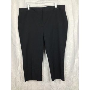 Simply Emma Women's Stretch Cropped Black Pants Size 16W